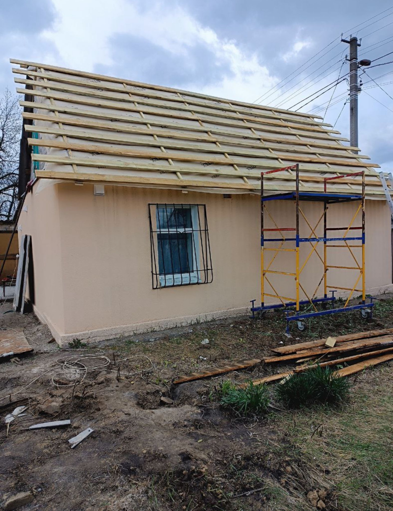 Монтаж даху в Глевасі